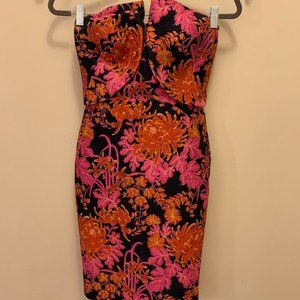 Zac Posen Brocade Strapless Dress